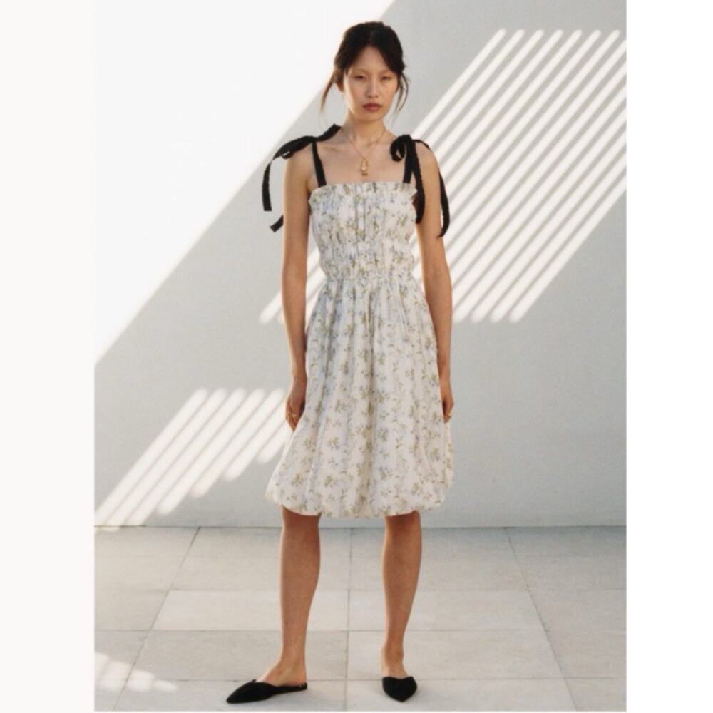 Brock Collection X H&M romantic floral Midi dress Whimsical Cottage core Size XL